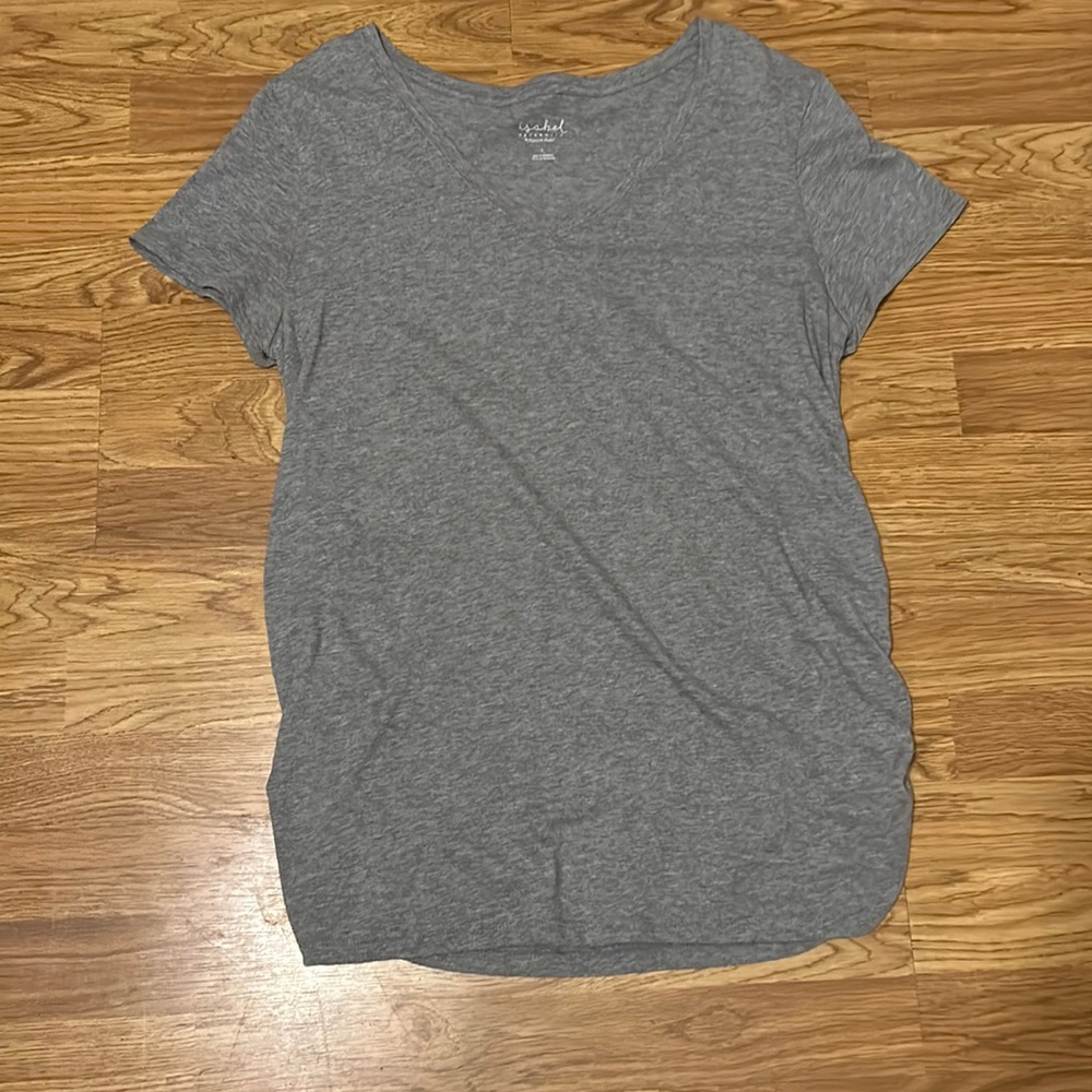 Grey Isabel Maternity V Neck t-shirt